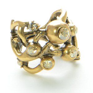 Oscar de la Renta Goldtone Crystal Ring